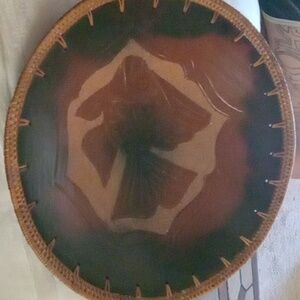 Hand carved wood bowl